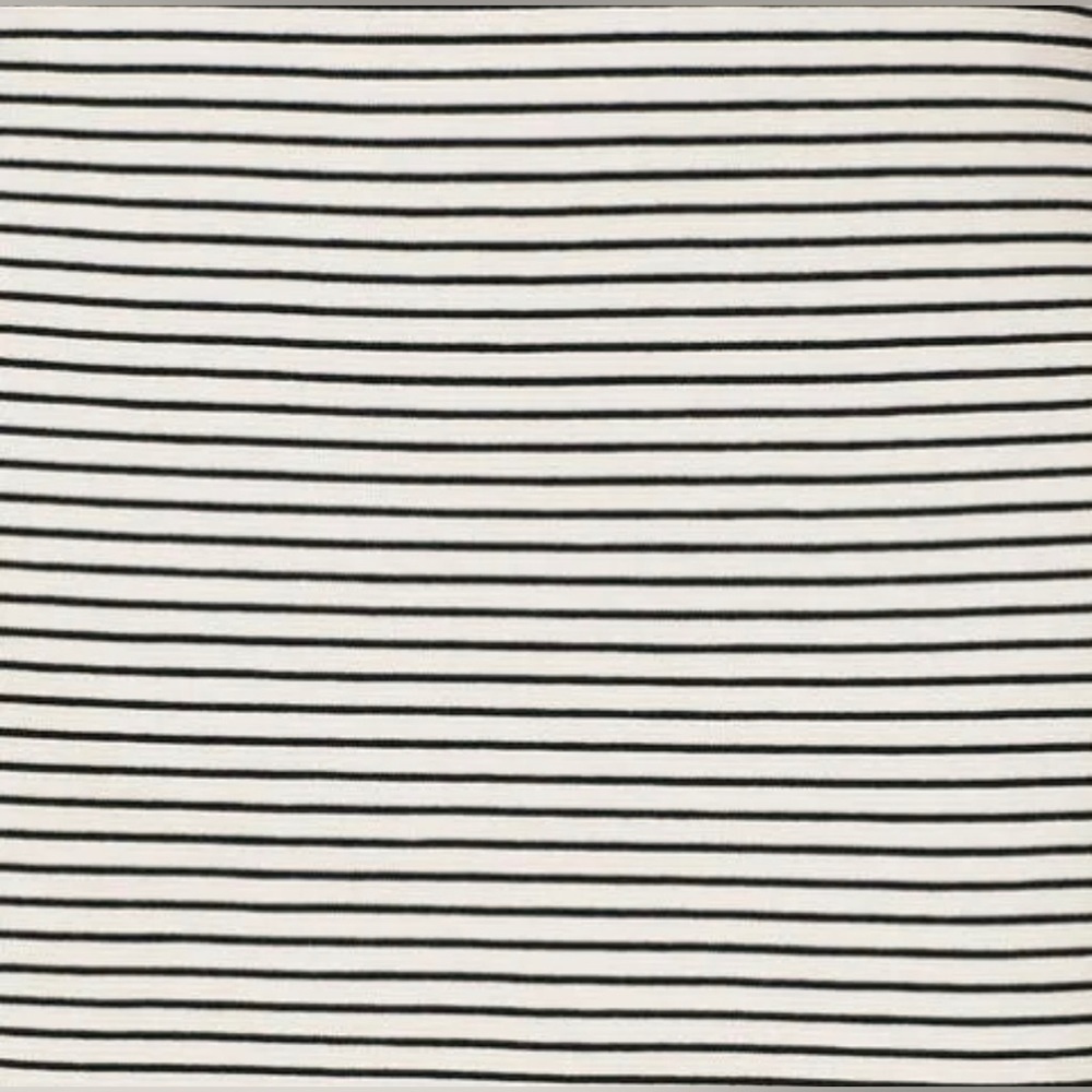 LOFT VERTICAL STRIPED ELASTIC WAIST STRETCH PONTE MINI PENCIL SKIRT NWT SZ M - Picture 3 of 9